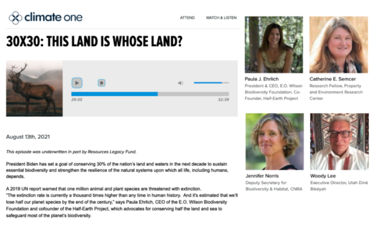 Screenshot of the 30x30: This land is whose land article. 