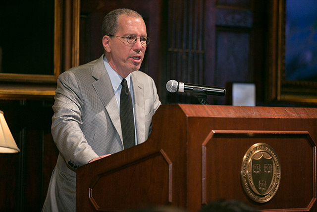 Image of Bob Weil giving a speech.