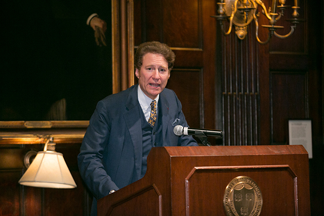 Image of Tom Kaplan giving a speech.