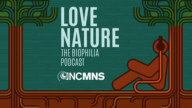 Image of the Love Nature. The Biophilia Podcast INCMNS logo.