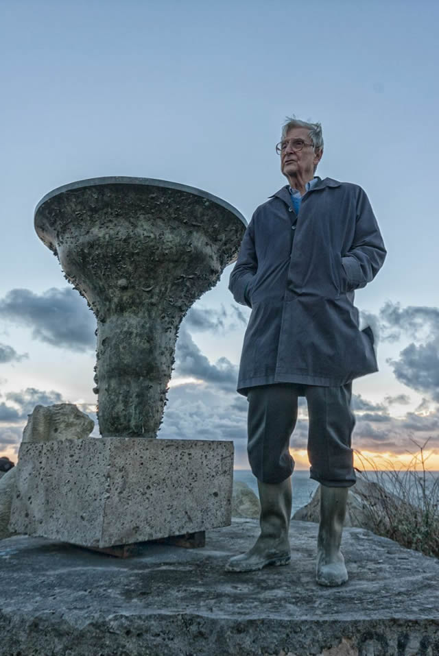 Image of E.O. Wilson at the MEMO Project Ground-Breaking, Bower’s Quarry, Portland