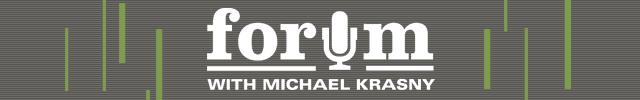 Forum with Michael Krasny logo.