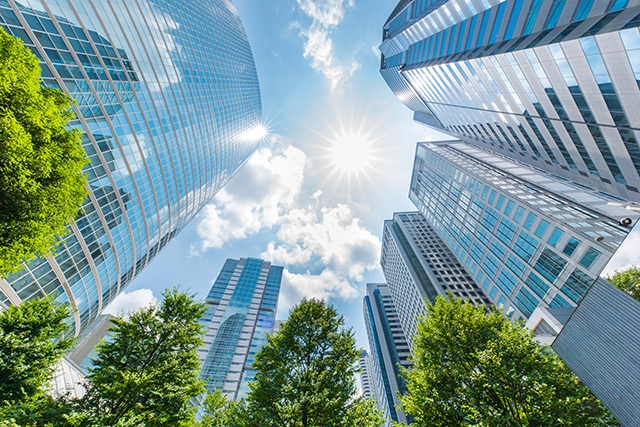 Image of skyscrapers. 