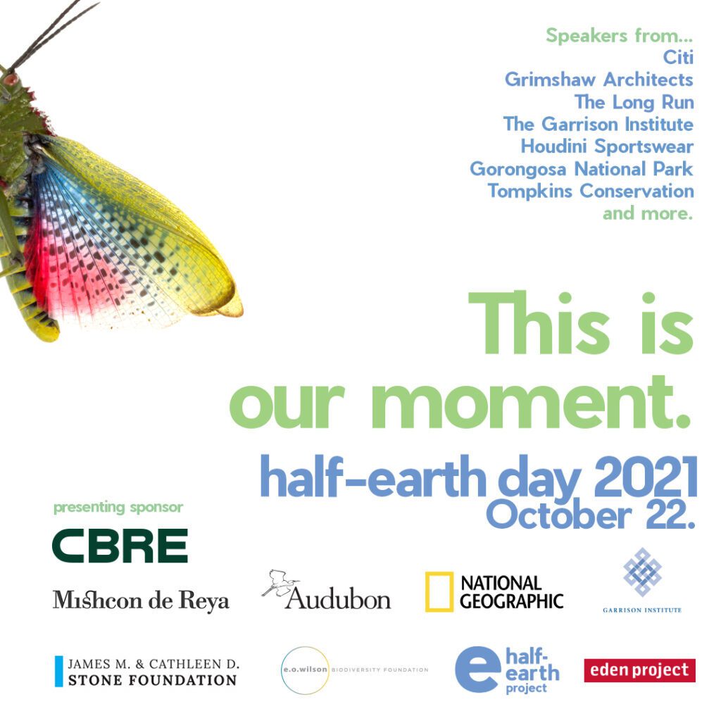 Flyer for the Half-Earth Day 2021 on October 22.