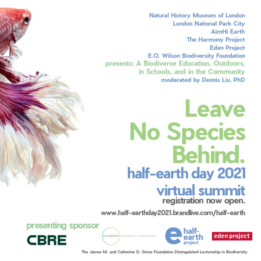Flyer for the Half-Earth Day 2021 virtual summit.