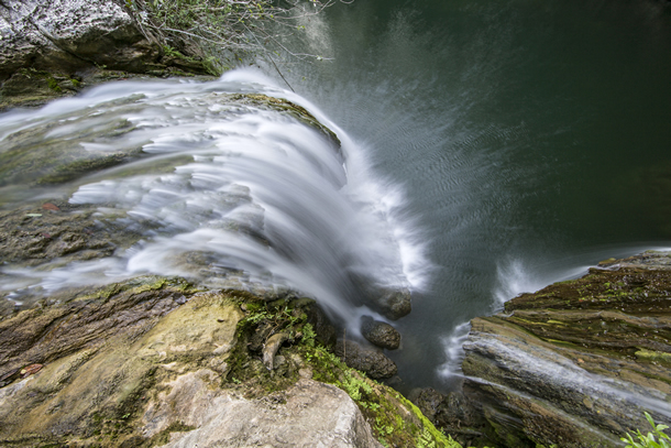 Image of a waterfall from above.