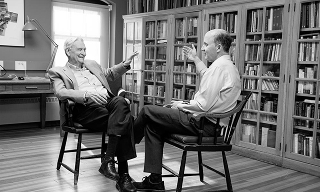 Image of E.O. Wilson and Carter Roberts.