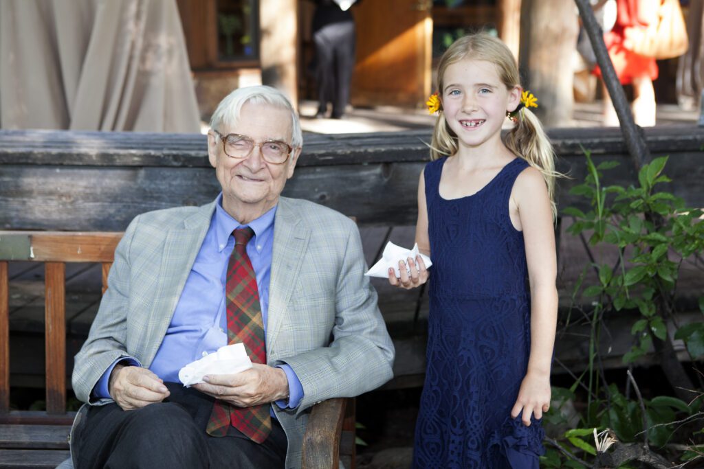 Image of E.O. Wilson and a little girl.