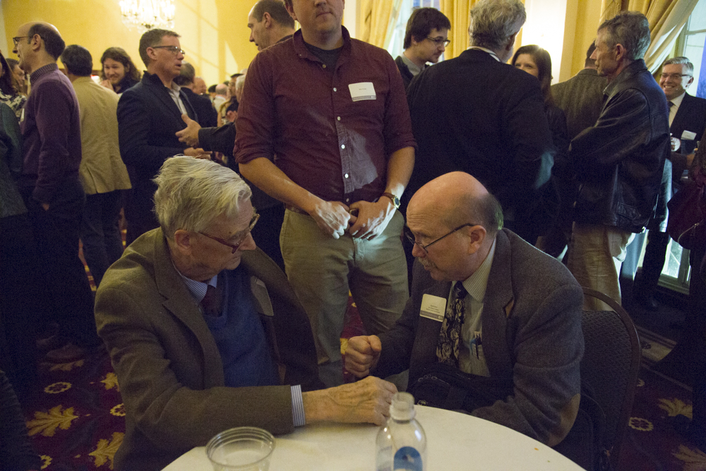 Image of E.O. Wilson and David Johns sitting together.