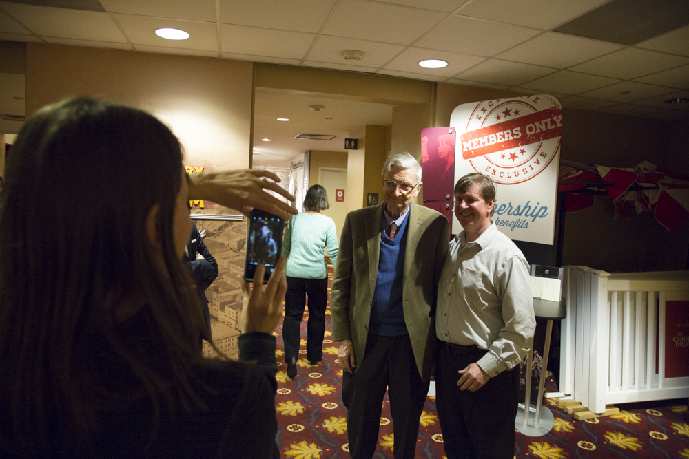 Image of E.O. Wilson posing with a man.